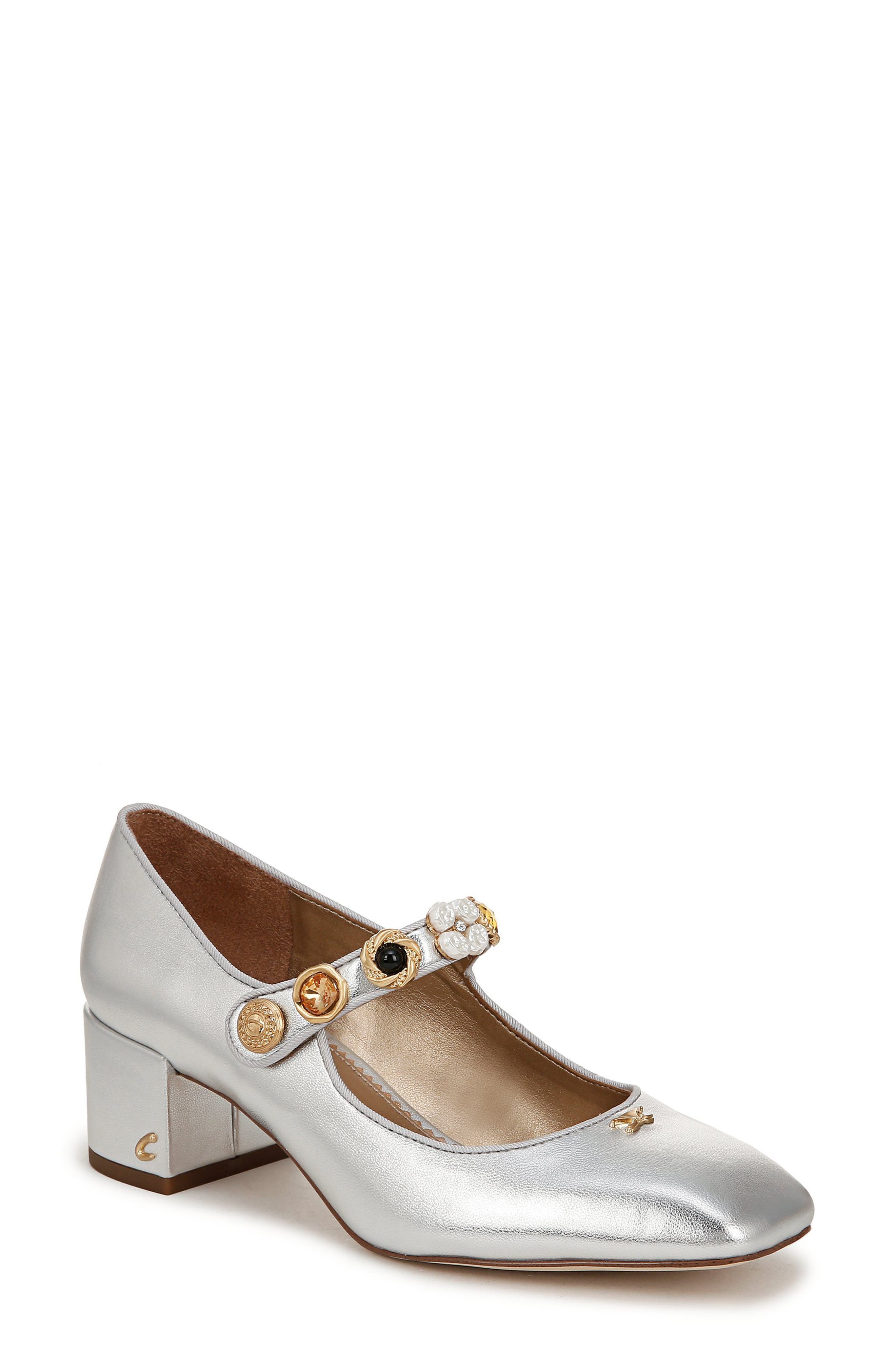 Circus NY by Sam Edelman Elaine Mary Jane Pump in Soft Silver 