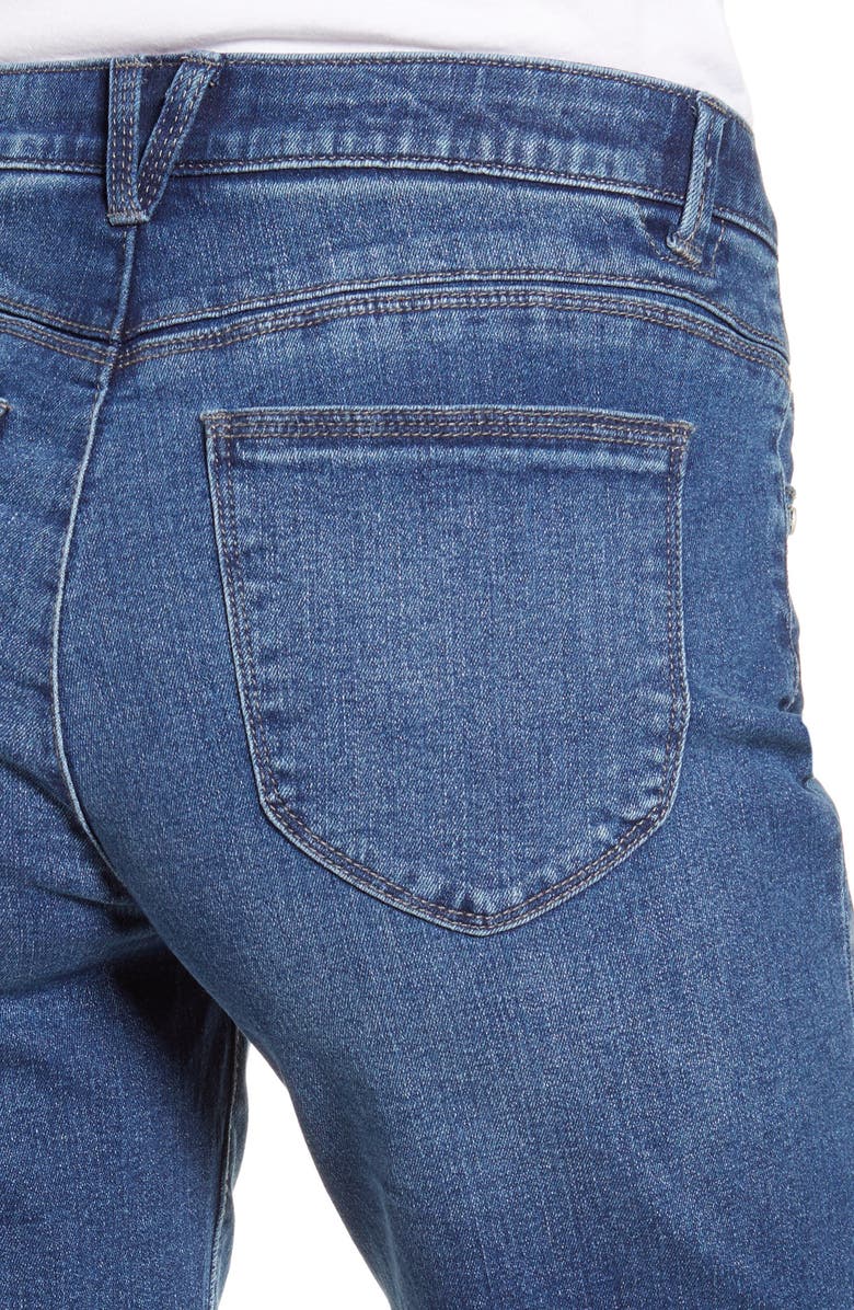 Wit & Wisdom 'Ab'Solution Retro High Waist Denim Bermuda Shorts, Alternate, color, Blue