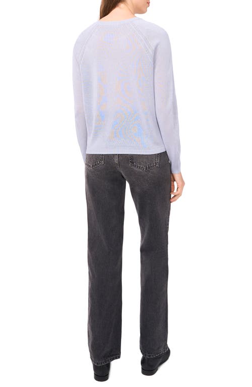 Halogenr Halogen(r) Crewneck Raglan Sleeve Sweater In Blue Fog