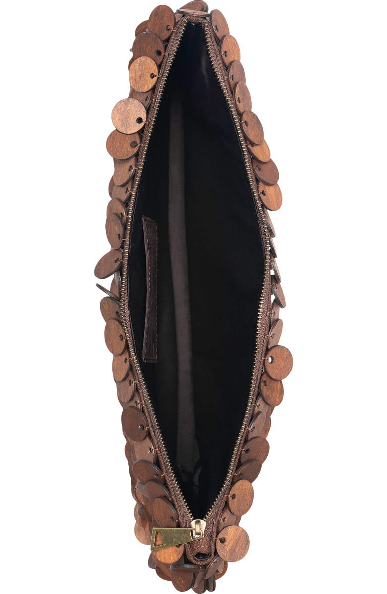 Jeffrey Campbell Madera Wooden Disc Clutch, Alternate, color,