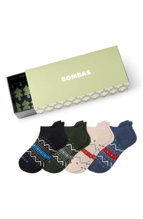 Holi Chevron 4-Pack Ankle Socks