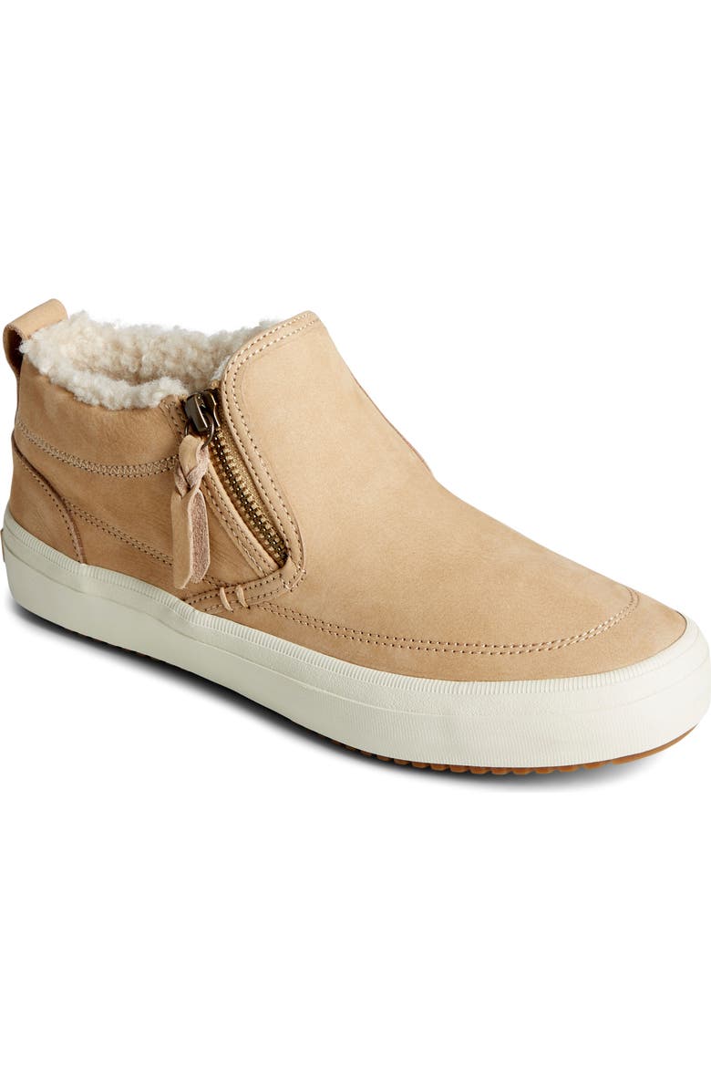 Sperry Cozy Crest Lug Side Zip Faux Shearling Lined Sneaker Boot, Main, color,
