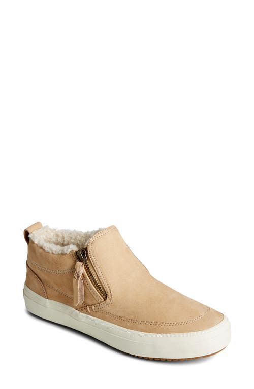 SPERRY SPERRY COZY CREST LUG SIDE ZIP FAUX SHEARLING LINED SNEAKER BOOT