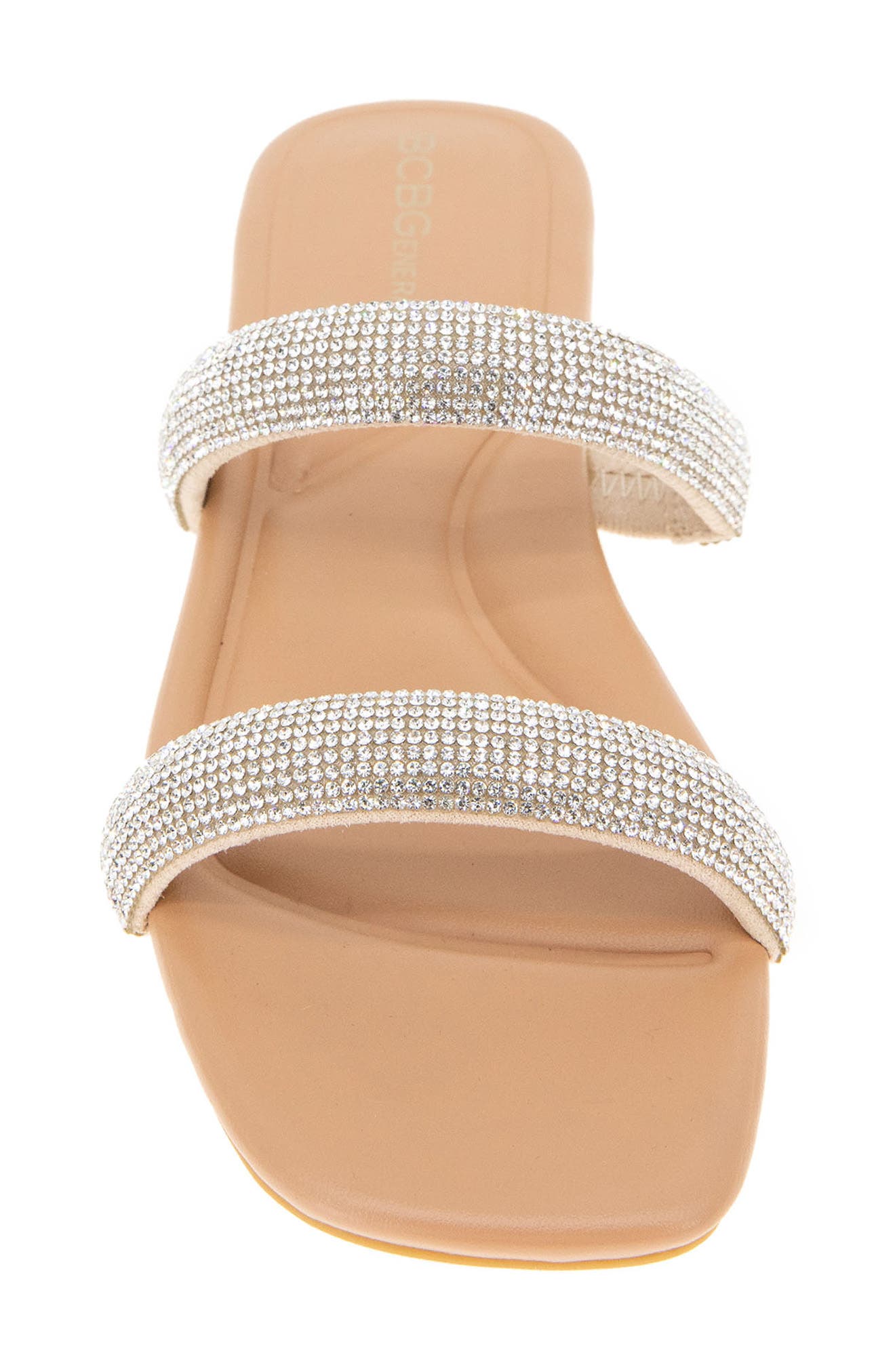 BCBGeneration Glannis Slide Sandal, Alternate, color, Clear/Tan