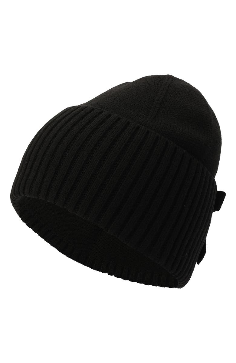 Kate Spade New York bow accent beanie, Alternate, color, 