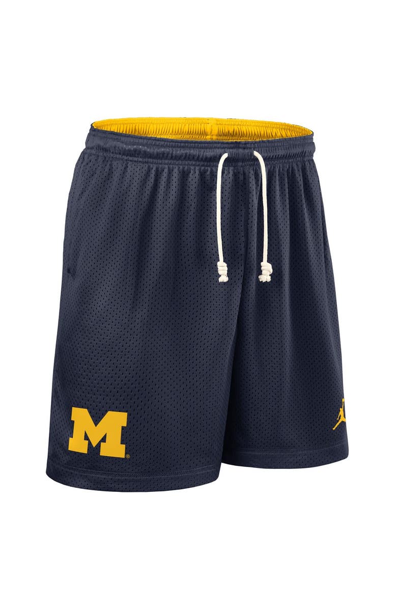 Jordan Brand Men's Jordan Brand Navy/Maize Michigan Wolverines 2025 Sideline Reversible Performance Shorts, Alternate, color, 