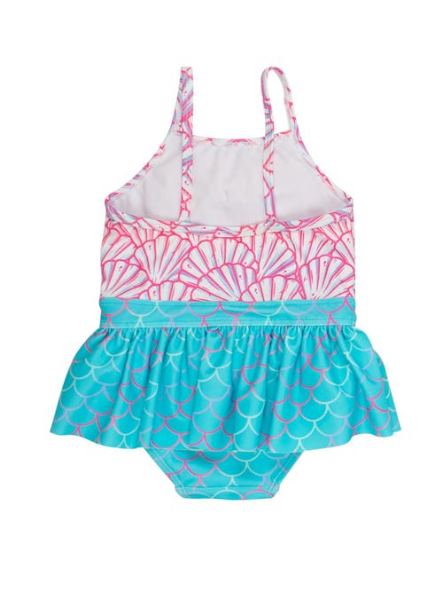 Rufflebutts Girls Upf50+ Big Bow Skirted One Piece In Multi