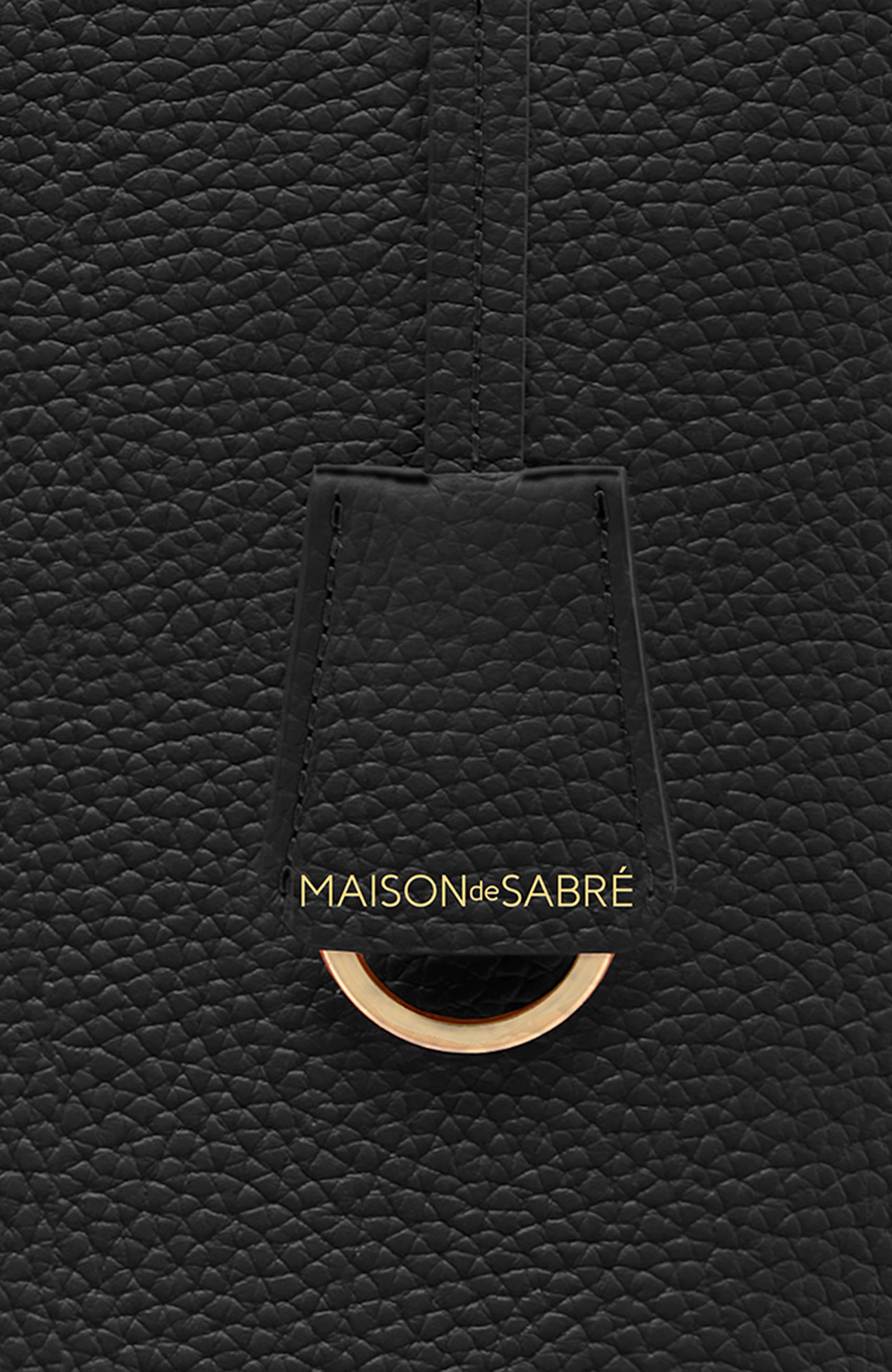 MAISON de SABRÉ Tall Leather Soft Tote, Alternate, color, Rouge Noir