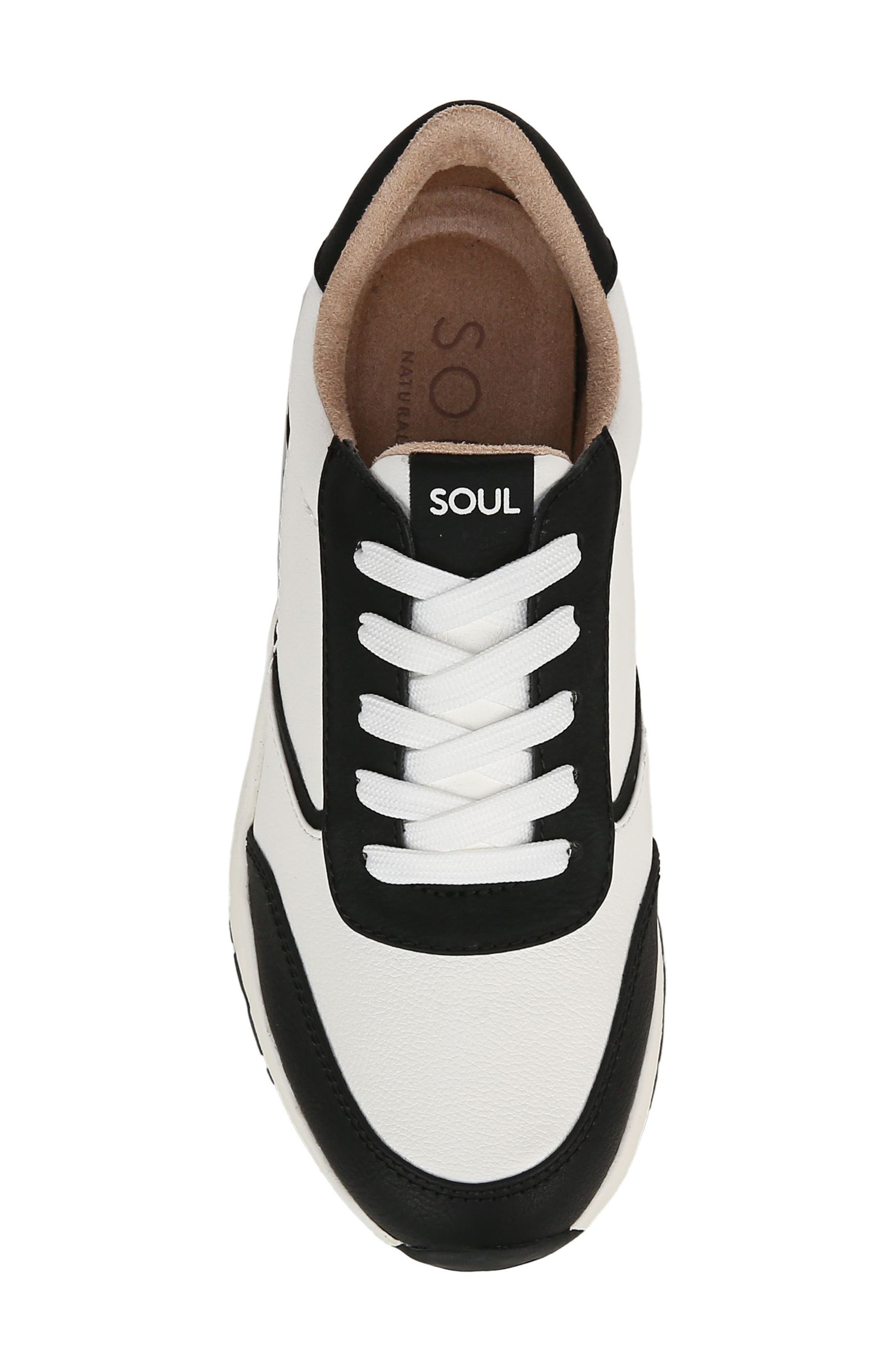 SOUL NATURALIZER Jackson Sneaker, Alternate, color, Black / White Faux Leather