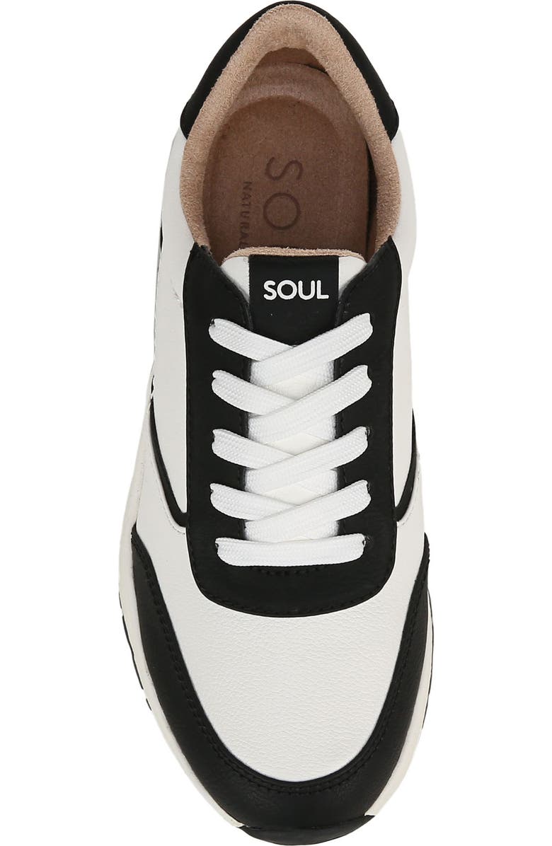 SOUL NATURALIZER Jackson Sneaker, Alternate, color, Black / White Faux Leather