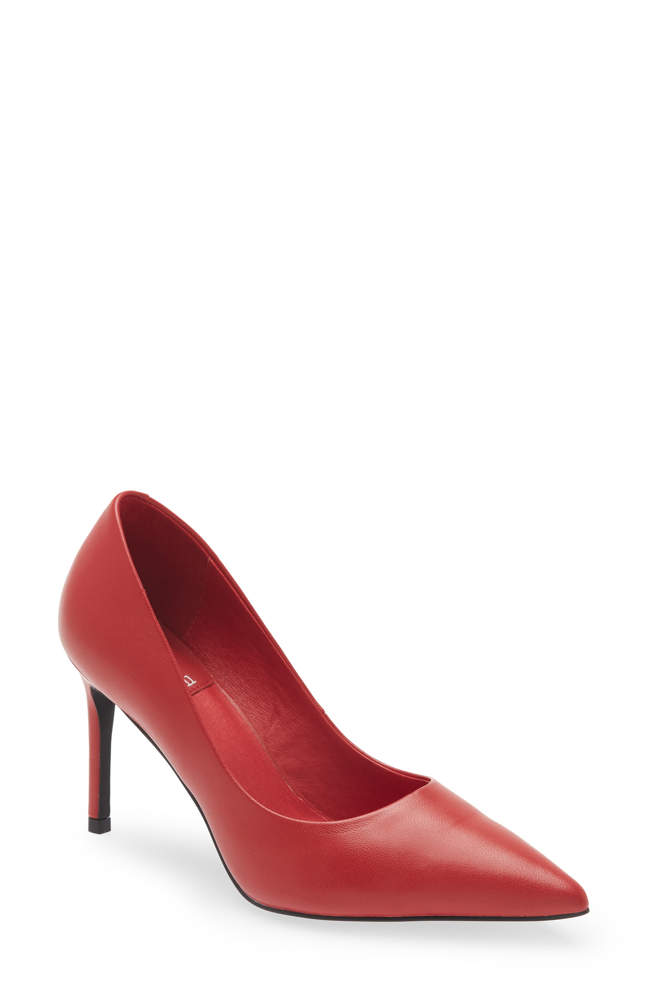 Nikia Pump, Main, color, RED LEATHER
