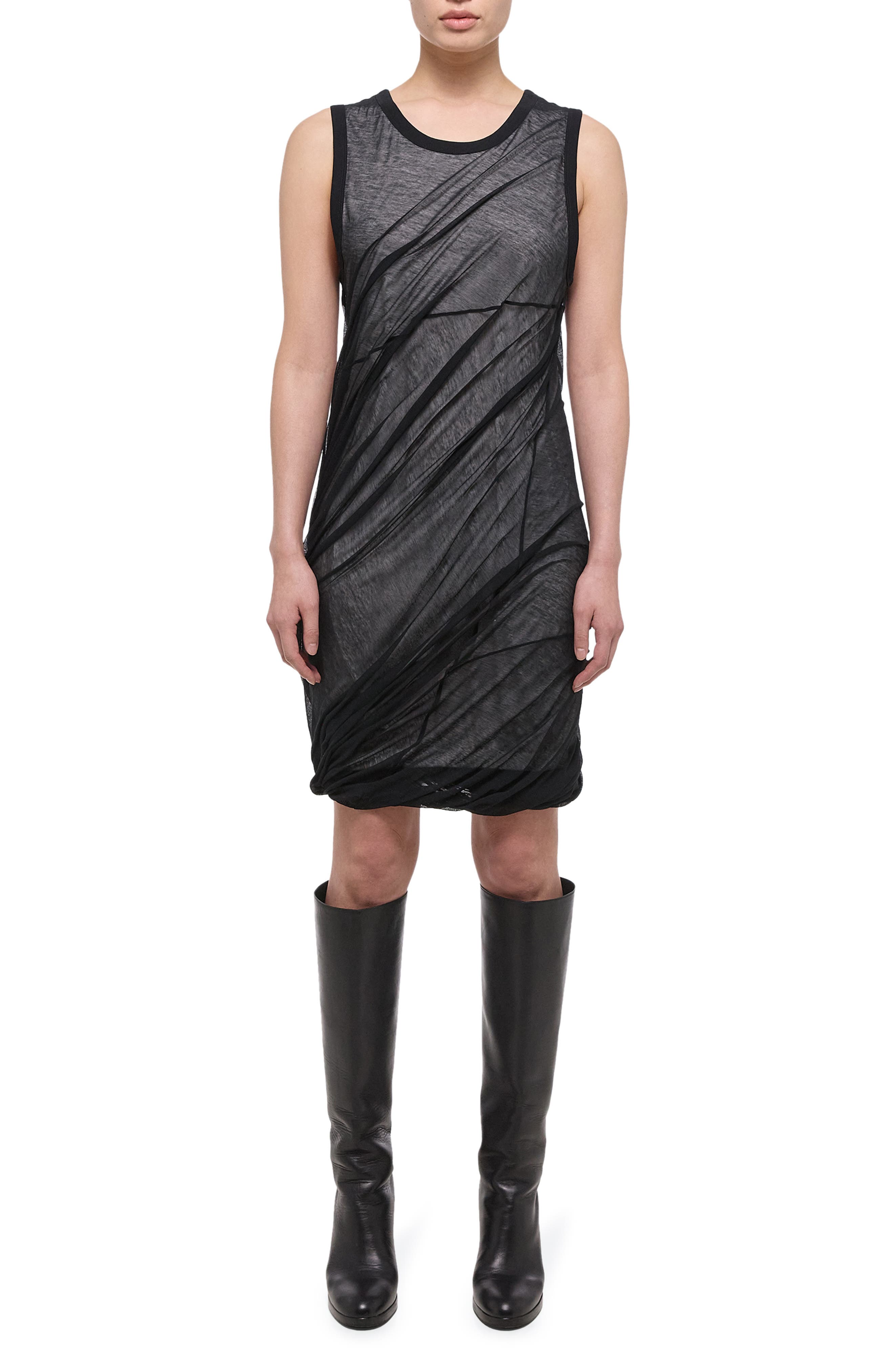 Helmut Lang Bubble Hem Cotton Dress