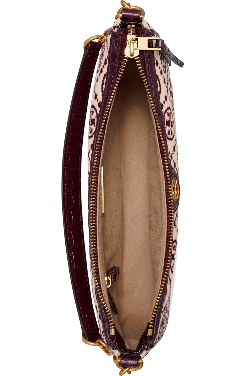 Tory Burch T Monogram Chenille Studio Shoulder Bag, Alternate, color,