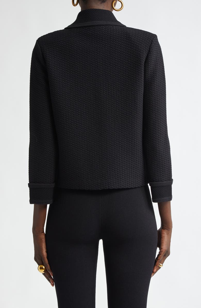 ST. JOHN Mixed Texture Knit Crop Jacket, Alternate, color,