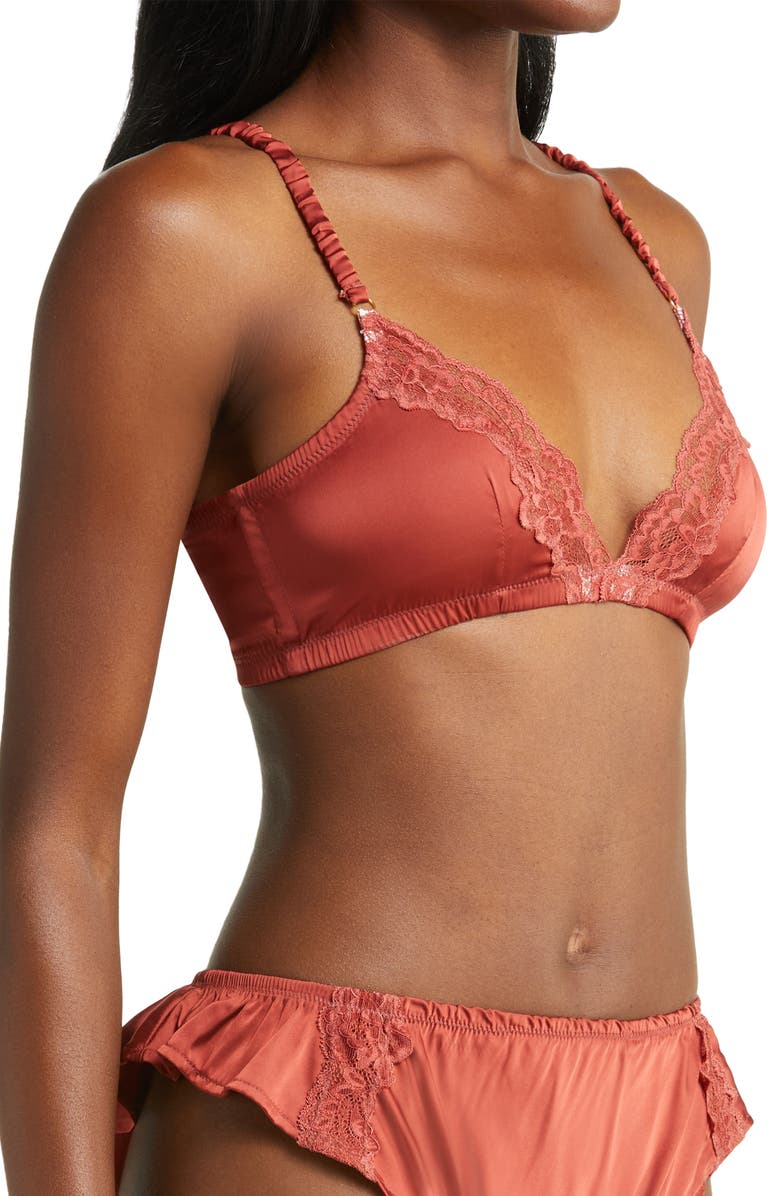 KILO BRAVA Satin Charmeuse Triangle Bra, Alternate, color, 