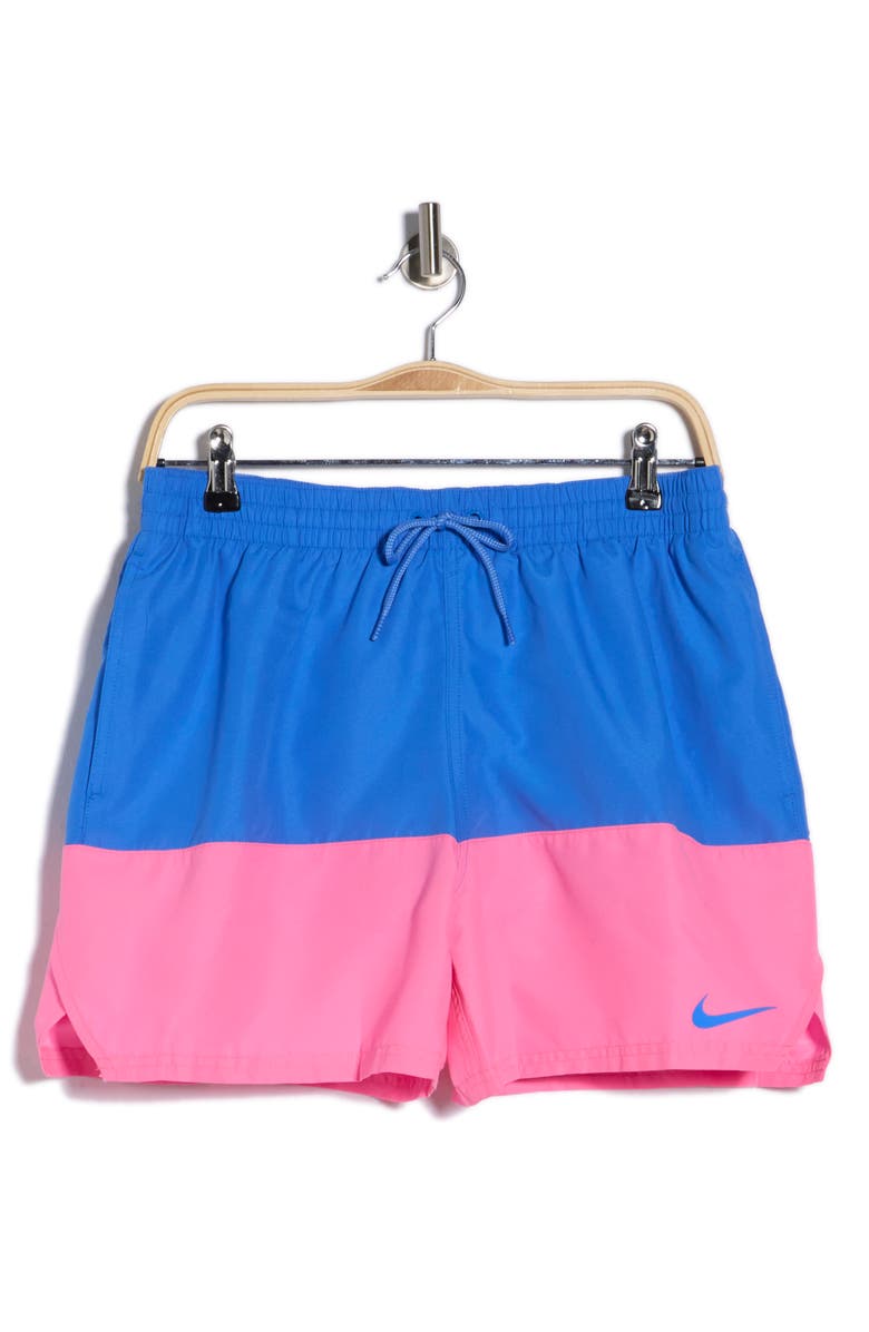 Nike Colorblock Drawstring Volley Shorts, Alternate, color, Blue Crystal