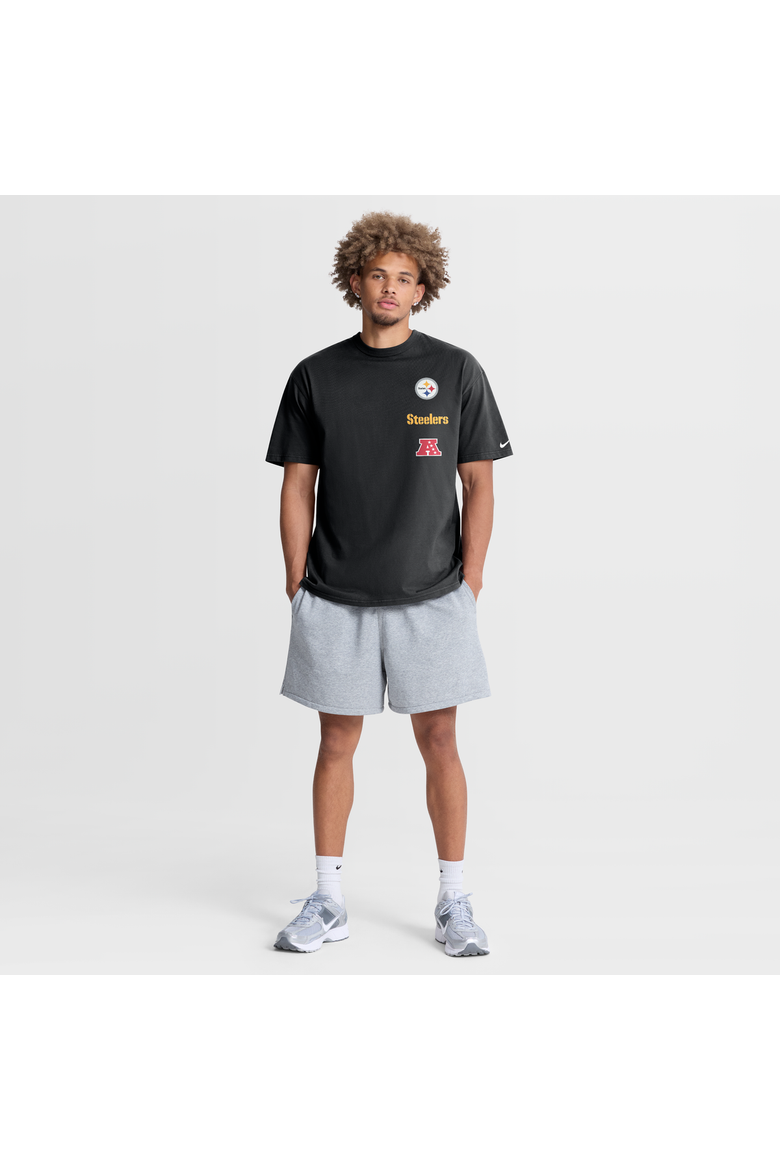 Men's Nike Black Pittsburgh Steelers The Forward Heavyweight Max90 T-Shirt, Alternate, color, Black