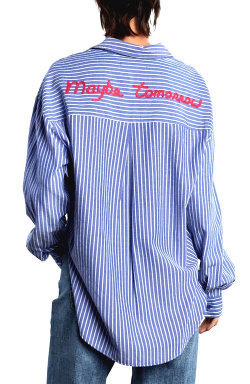 Billy T Maybe Tomorrow Stripe Shirt In Nice Blue Stripe