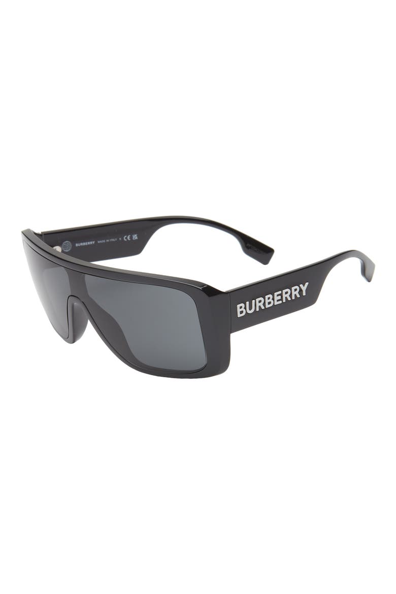 30mm Mirrored Rectangular Sunglasses, Alternate, color, DARK GREY