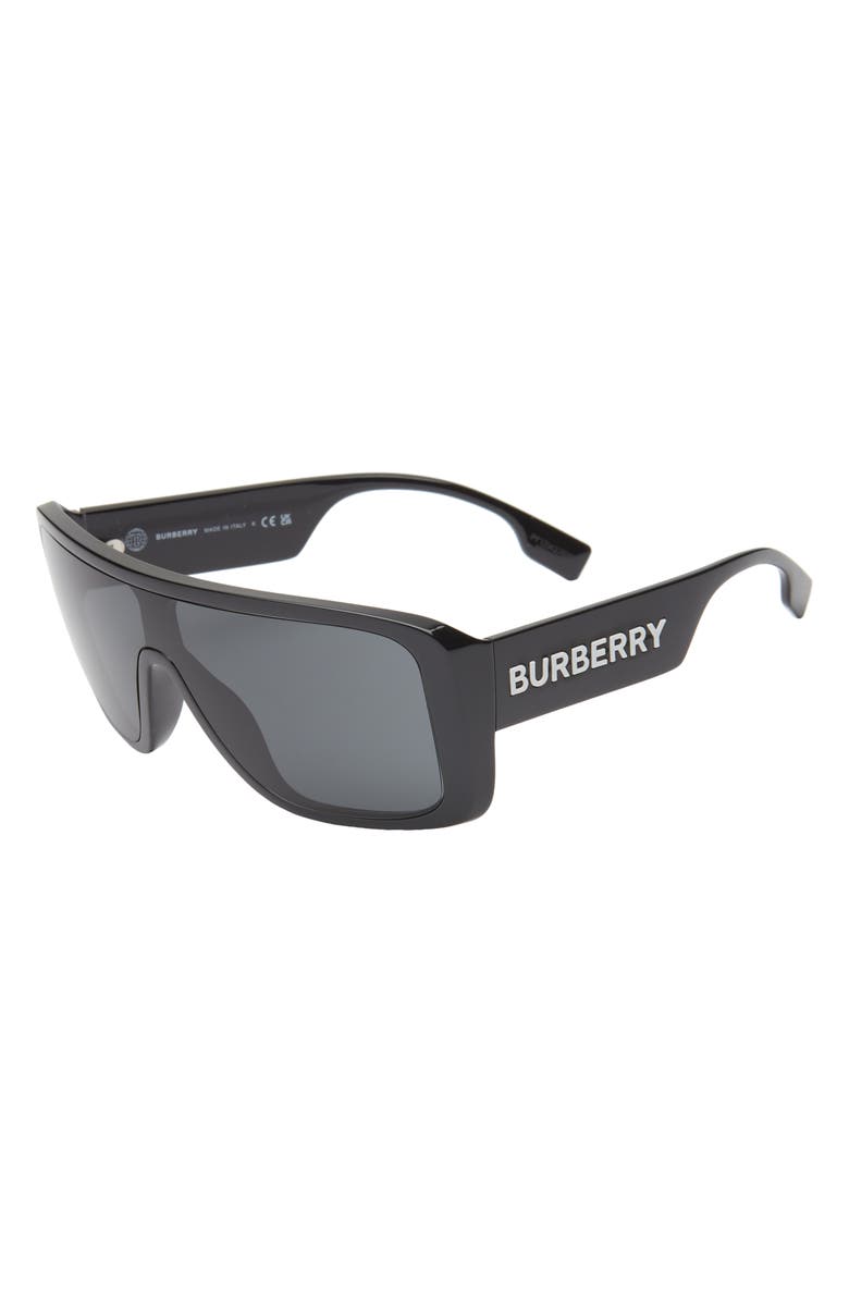 Burberry 30mm Mirrored Rectangular Sunglasses, Alternate, color, Dark Grey