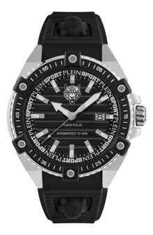Urban Pulse Three Hand Quartz Silicone Strap Watch, 47mm