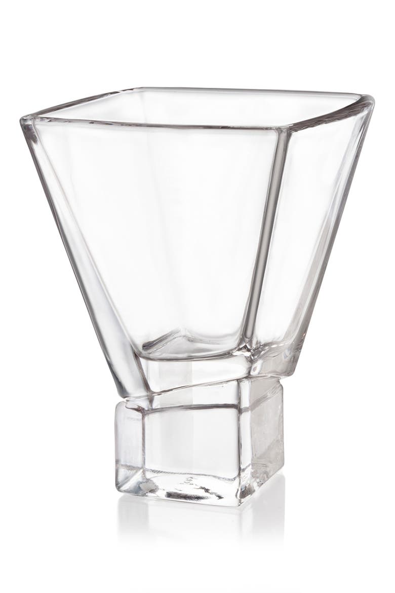 Carre Square Heavy Base Crystal Martini Glass - Set of 2, Main, color, CLEAR