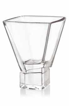 JoyJolt Carre Square Heavy Base Crystal Martini Glass - Set of 2