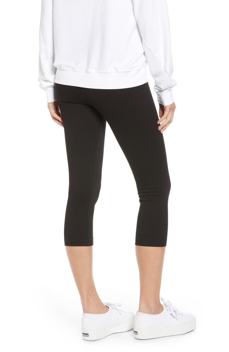 Lysse 'Lyssentials Denim Capri Leggings, Alternate, color, Black