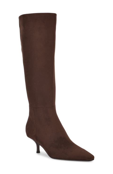 Havier Knee High Kitten Heel Boot (Women) (Regular & Wide Calf)