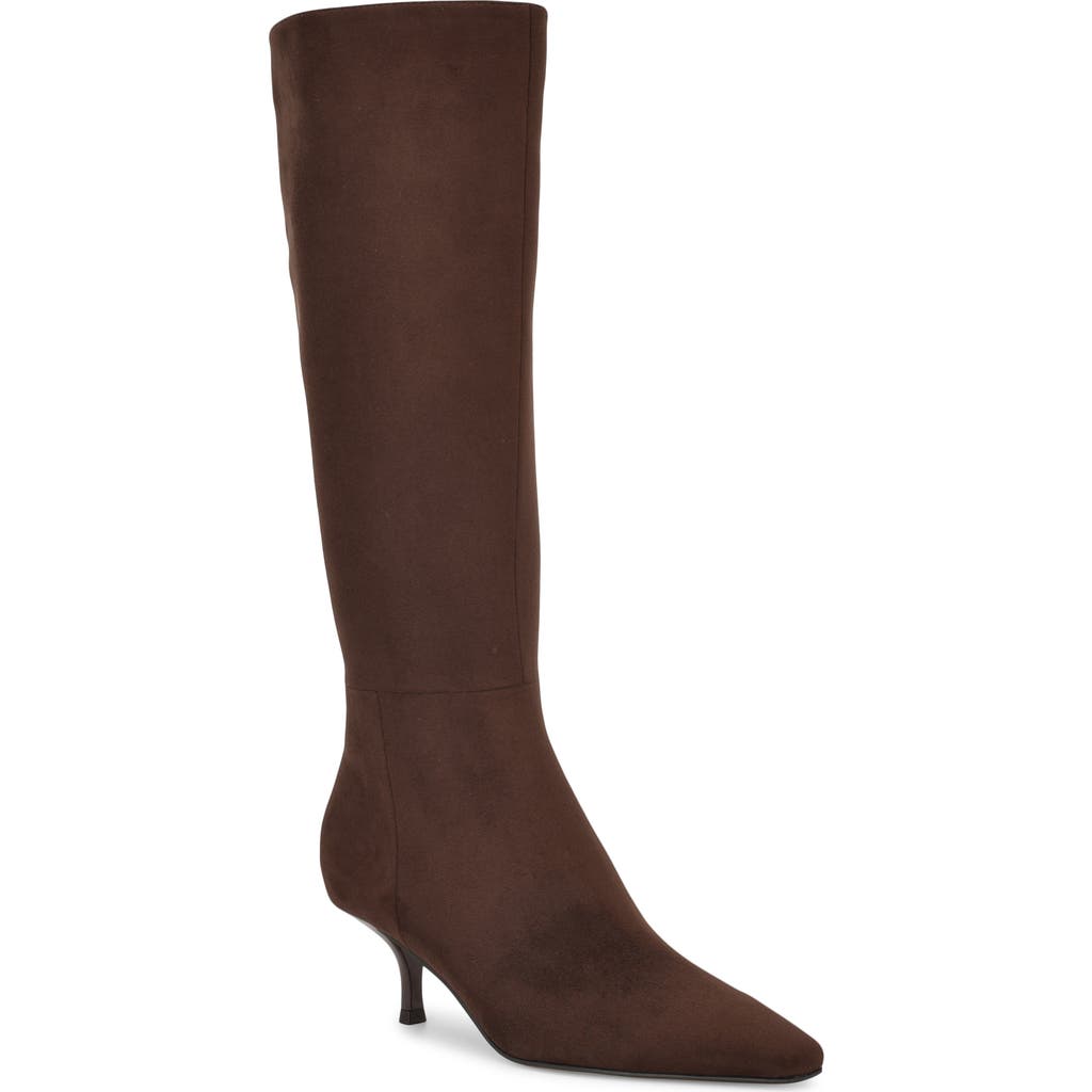 Nine West Women's Havier Tall Kitten Heel Dress Boots In Brown