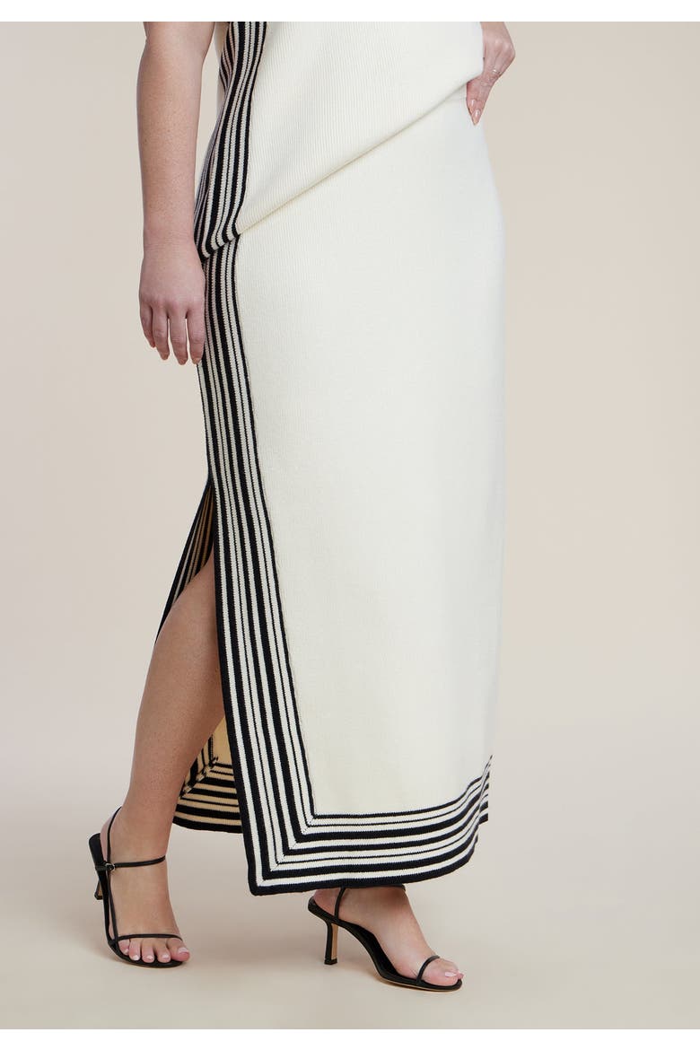 Stripe Detail Sweater Maxi Skirt, Alternate, color, FRAMED