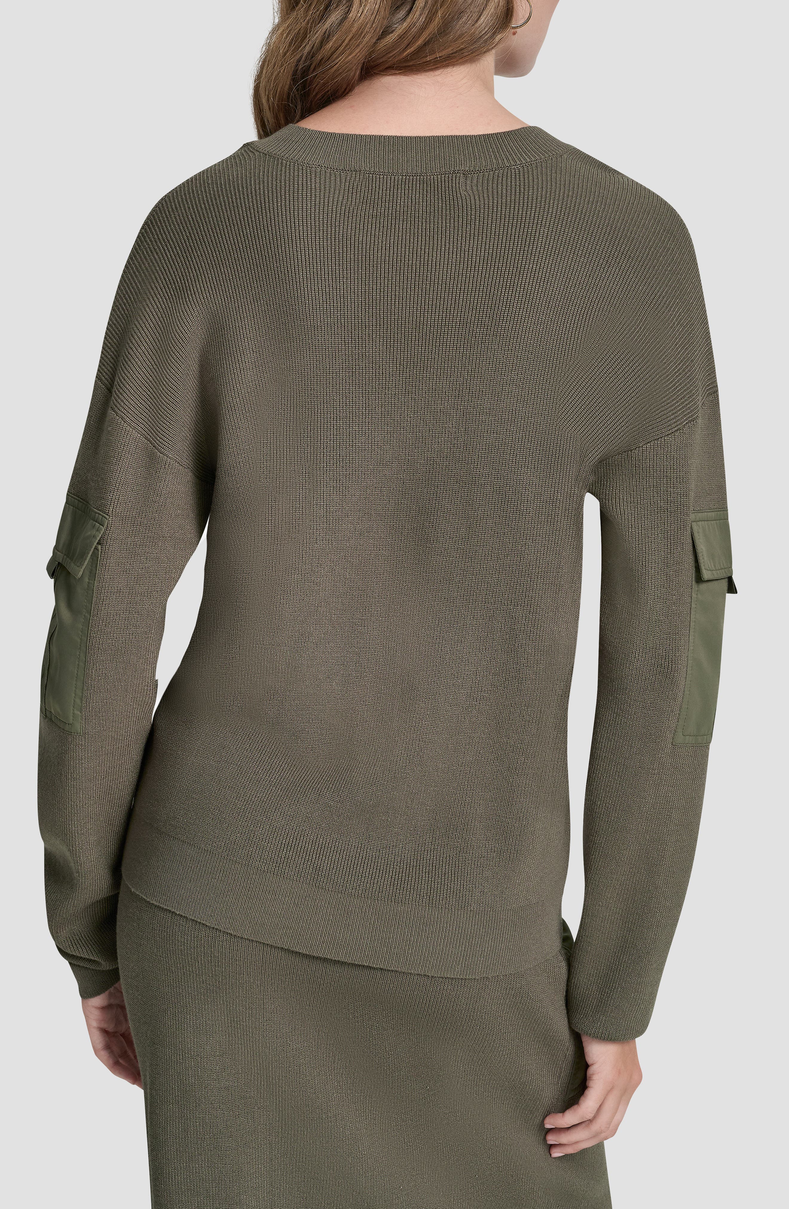Cargo Sleeve Rib Sweater - image 4