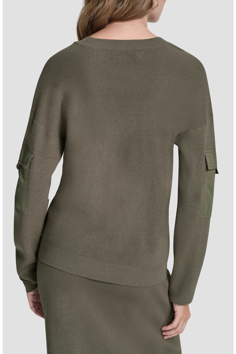 Cargo Sleeve Rib Sweater, Alternate, color, CITY TAUPE
