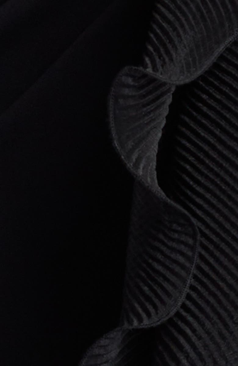 Tadashi Shoji Side Ruffle Long Sleeve High-Low Gown, Alternate, color,