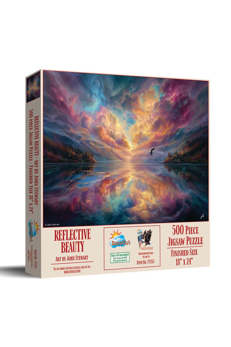 Reflective Beauty 500 piece Jigsaw Puzzle for Adults, Main, color, Multicolor