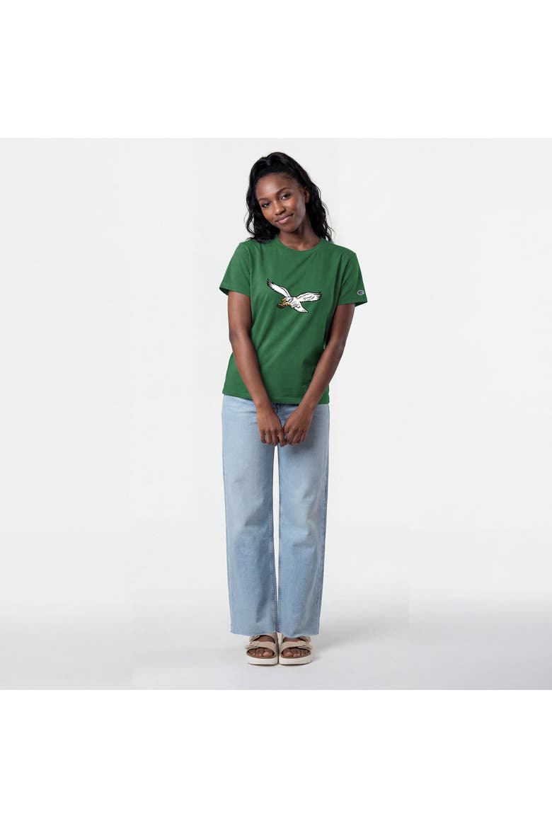 Women's Champion  Kelly Green Philadelphia Eagles Logo T-Shirt, Alternate, color, Kelly Green