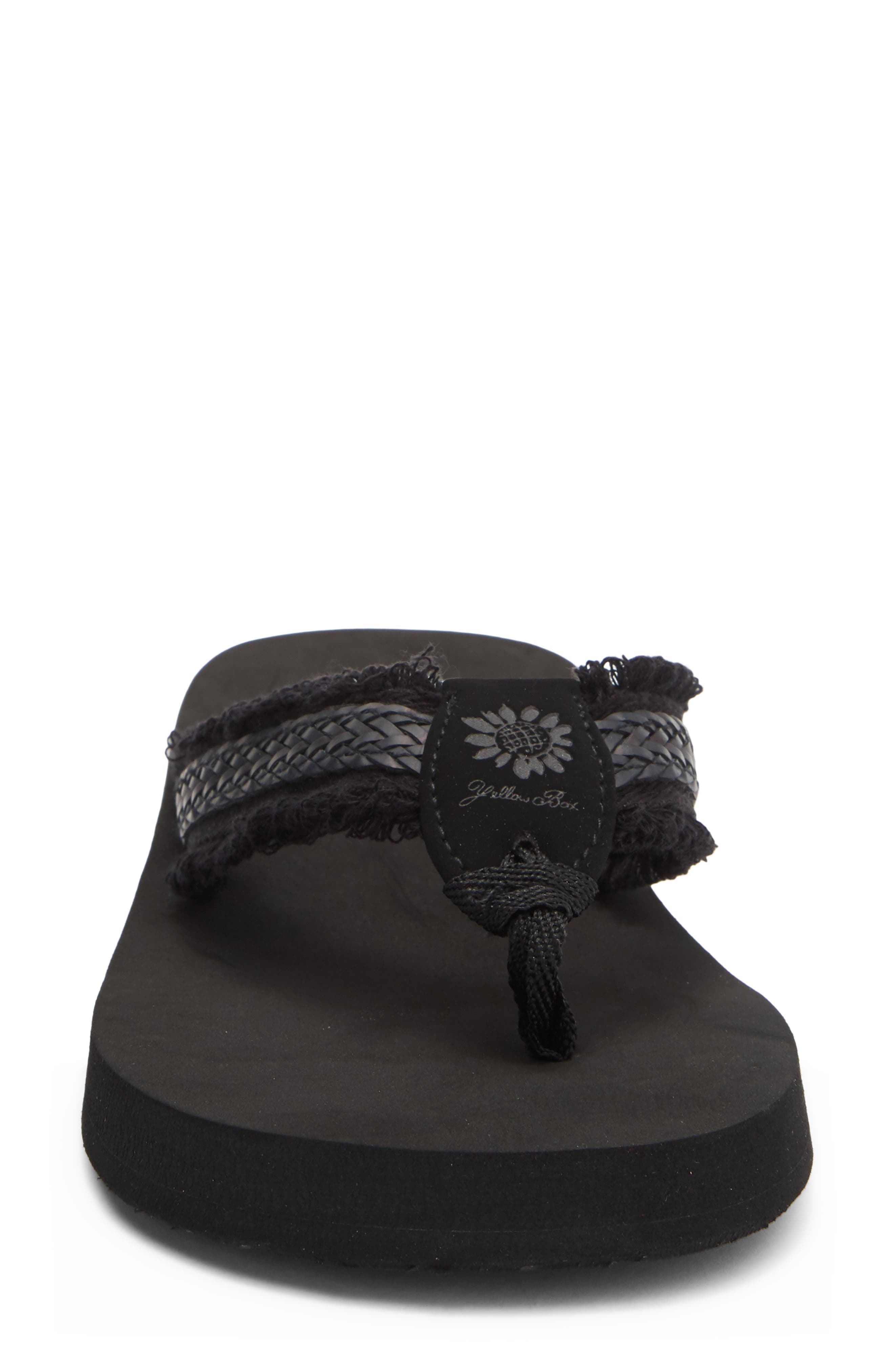 Yellow Box Premium Fianni Flip Flop Sandal, Alternate, color, Black