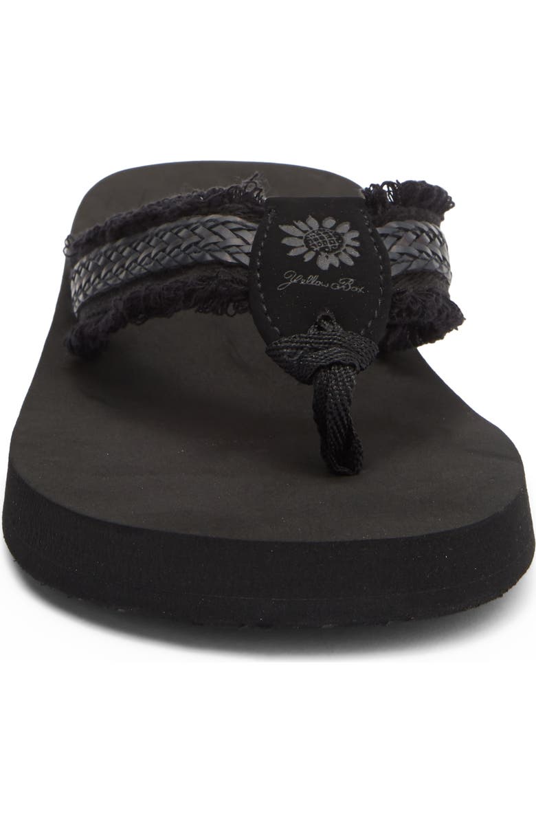 Yellow Box Premium Fianni Flip Flop Sandal, Alternate, color, Black