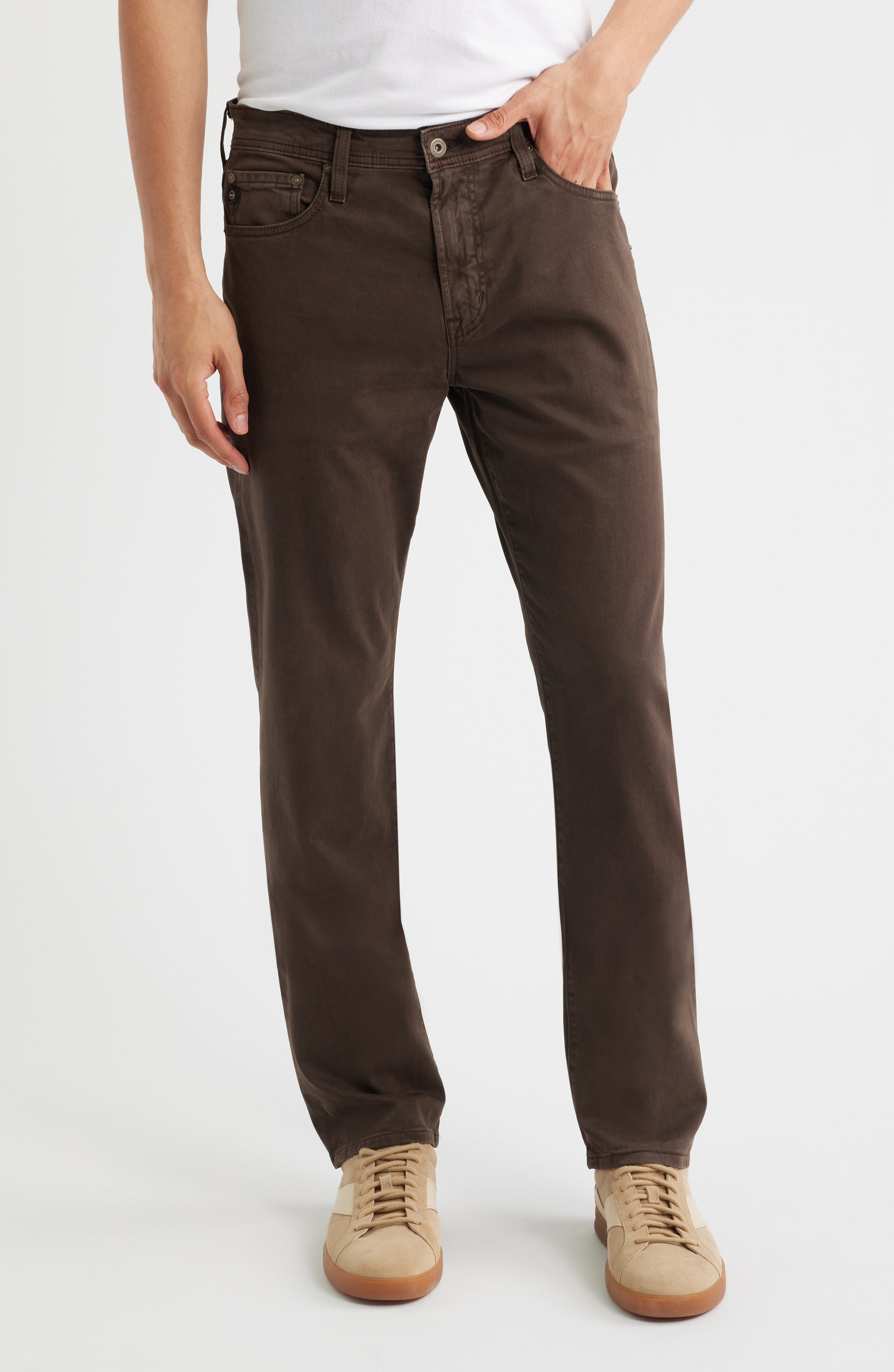 Everett Stretch Sateen Slim Straight Pants