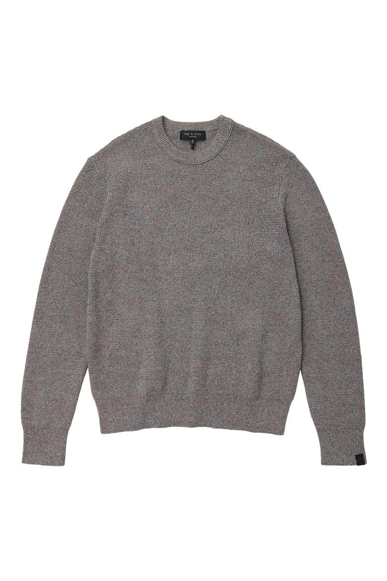 Dexter Marled Organic Cotton Blend Sweater, Alternate, color, GREY