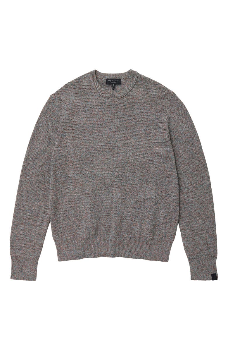 rag & bone Dexter Marled Organic Cotton Blend Sweater, Alternate, color, 