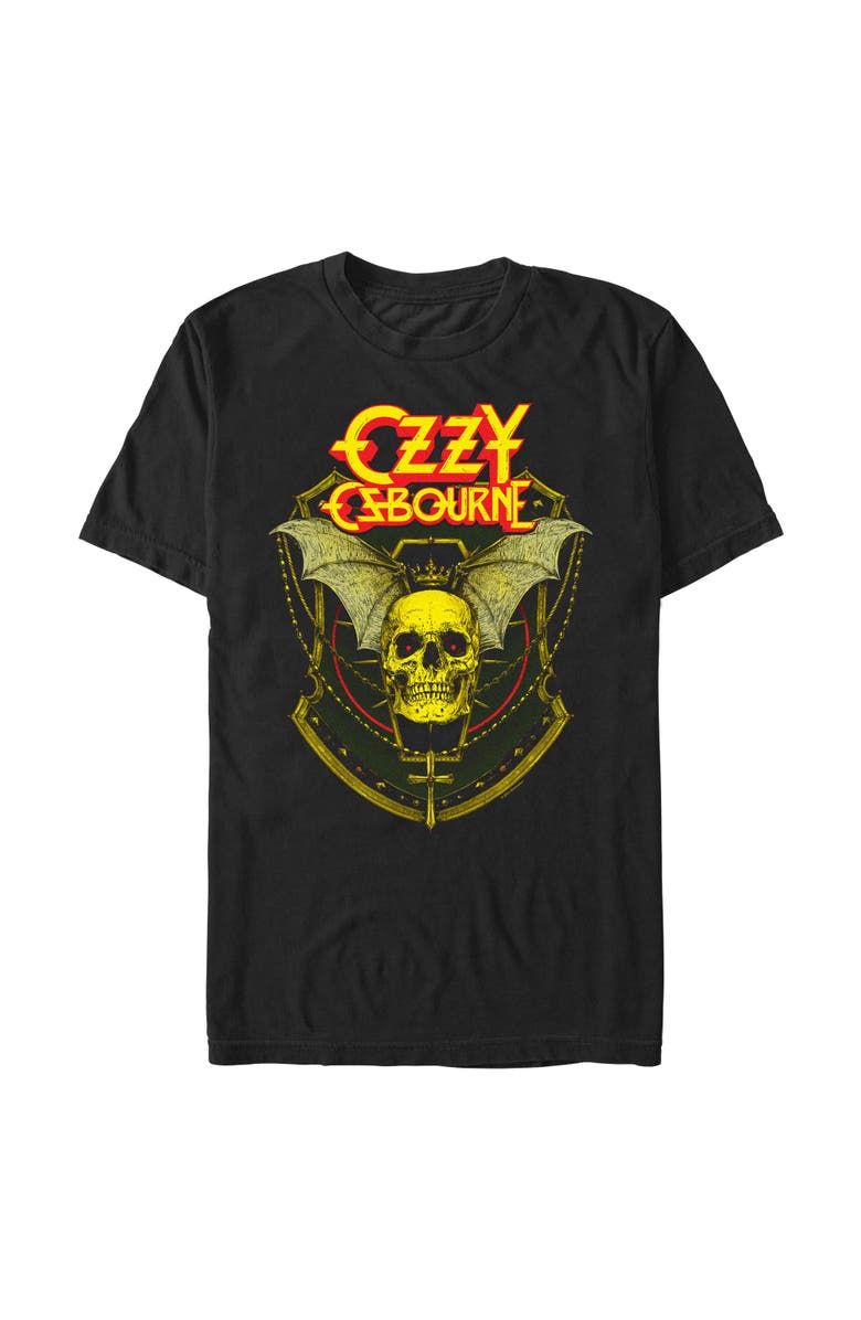 Ozzy Osbourne Men's Ozzy Osbourne Skull & Shield Logo Graphic T-Shirt, Main, color, Black