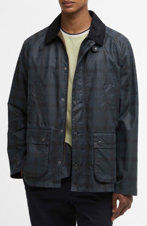 Ambleside Plaid Water Resistant Waxed Cotton Shirt Jacket
