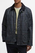 Barbour Ambleside Plaid Water Resistant Waxed Cotton Shirt Jacket