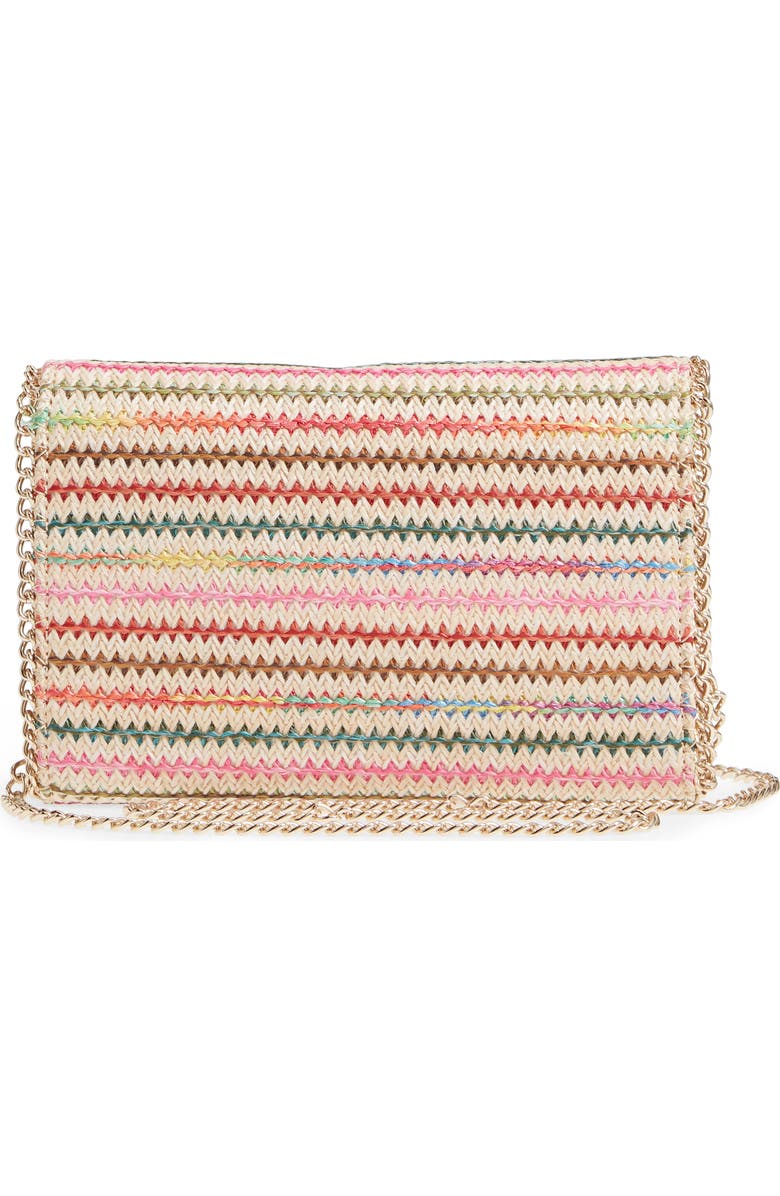 Chelsea28 Multistripe Woven Clutch, Alternate, color,