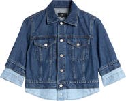 7 For All Mankind Double Layer Denim Trucker Jacket