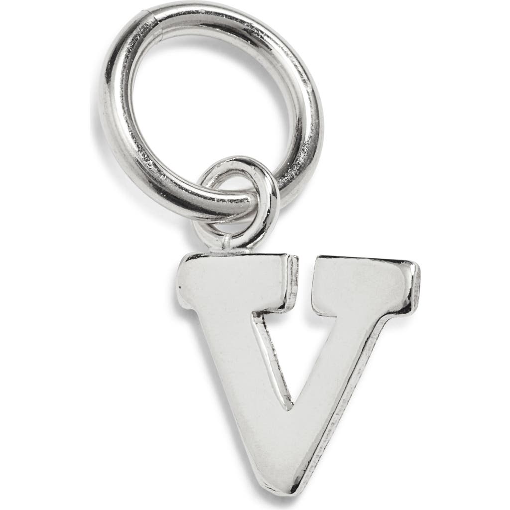 Nashelle Initial Charm In Sterling Silver - V