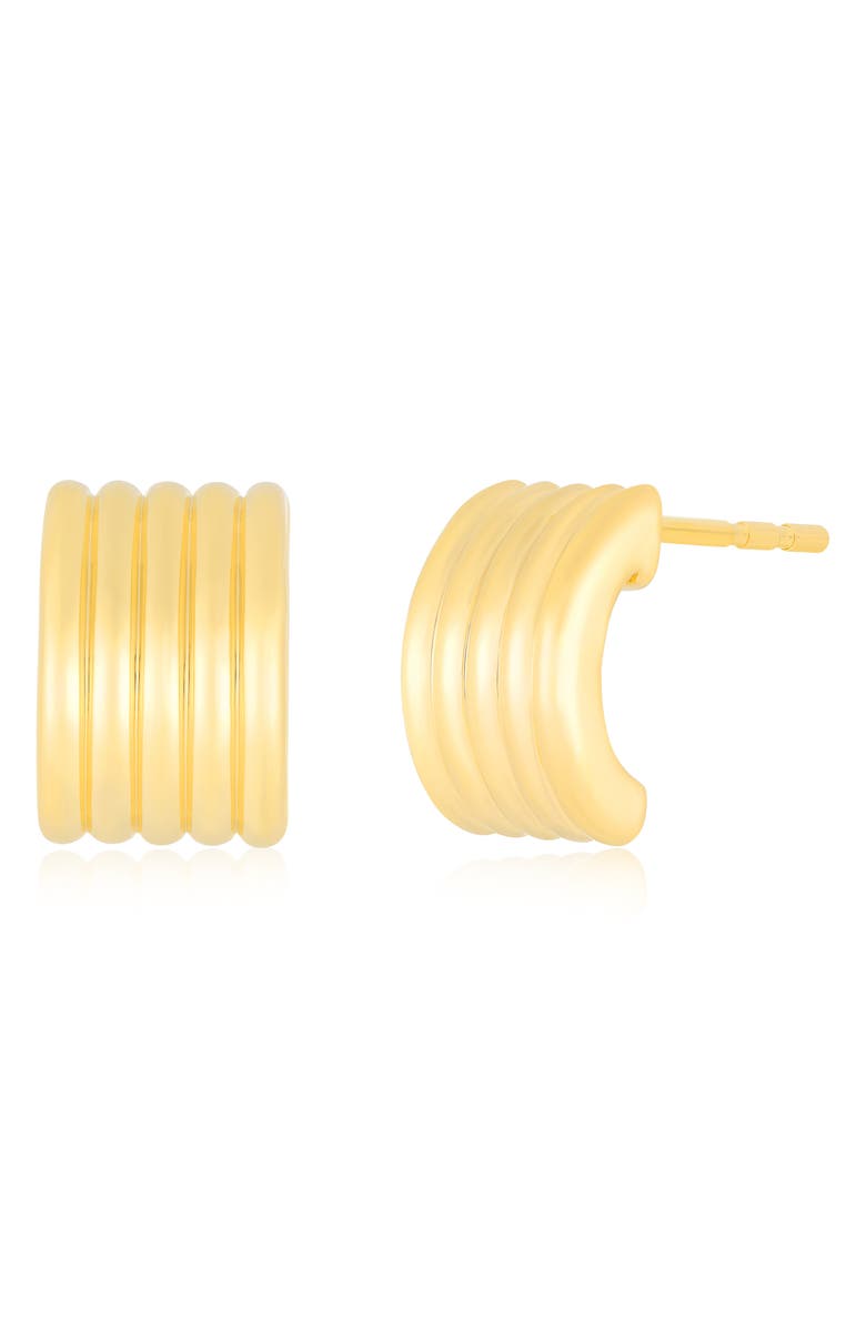 EF Collection Jumbo Fluted Hoop Earrings, Main, color, Gold