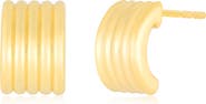 EF Collection Jumbo Fluted Hoop Earrings