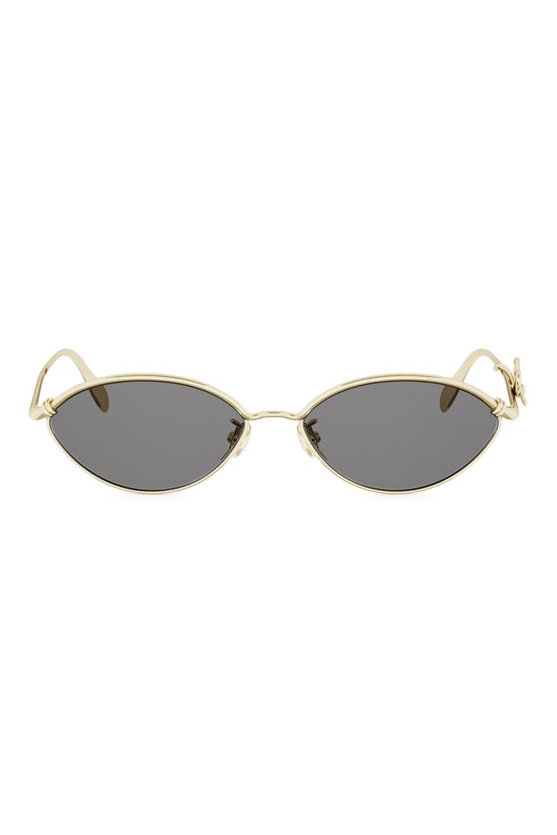 DiorBow R1U 55mm Oval Sunglasses, Main, color, SHINY GOLD DH / SMOKE